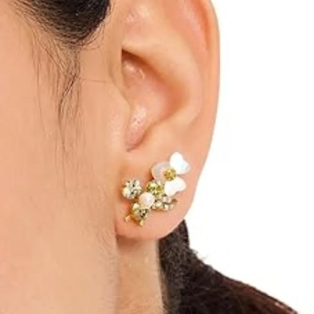 kate spade Precious Pansy Cluster Studs/NWT - Picture 4 of 10